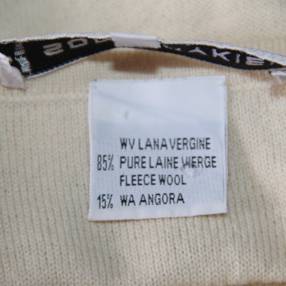 SONIA RYKIEL Paris Sweater Pullover Vanilla Angora Wool Blend Knit SR Logo 40EU - Picture 5 of 10